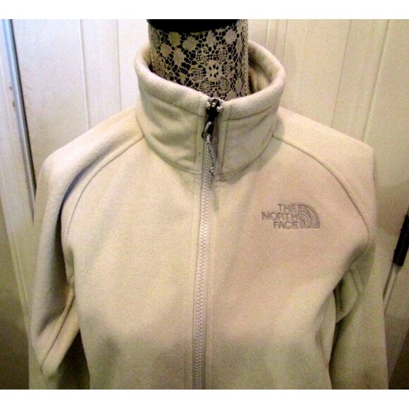 The North Face Glacier Fleece Jacket Winter White Full Zip Womens Size M - Picture 2 of 7